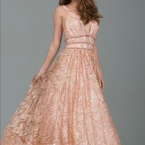 Jovani Style 51439A Size 0 Rose Gold Dress